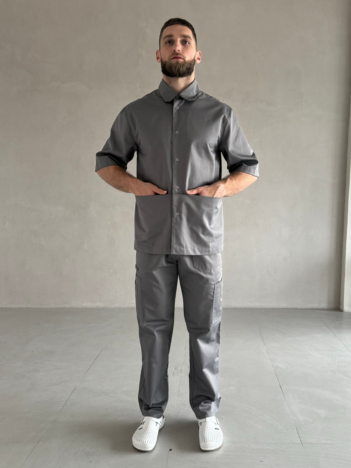 Чоловічий медичний костюм 24-01 графіт