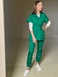 Медицинский костюм женский зелёный 22-07