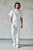 Чоловічий білий медичний костюм МК-03