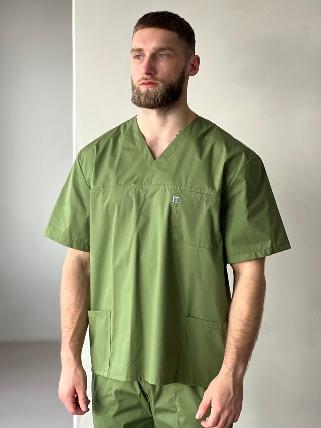 Мужская хирургическая куртка 19-06 фисташка с эластаном
