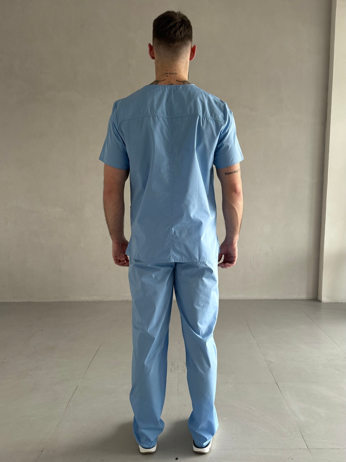 Мужская хирургическая куртка 14-02 голубая