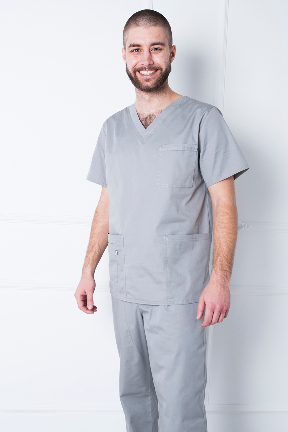 Чоловічий хірургічний костюм 14-02 сірий