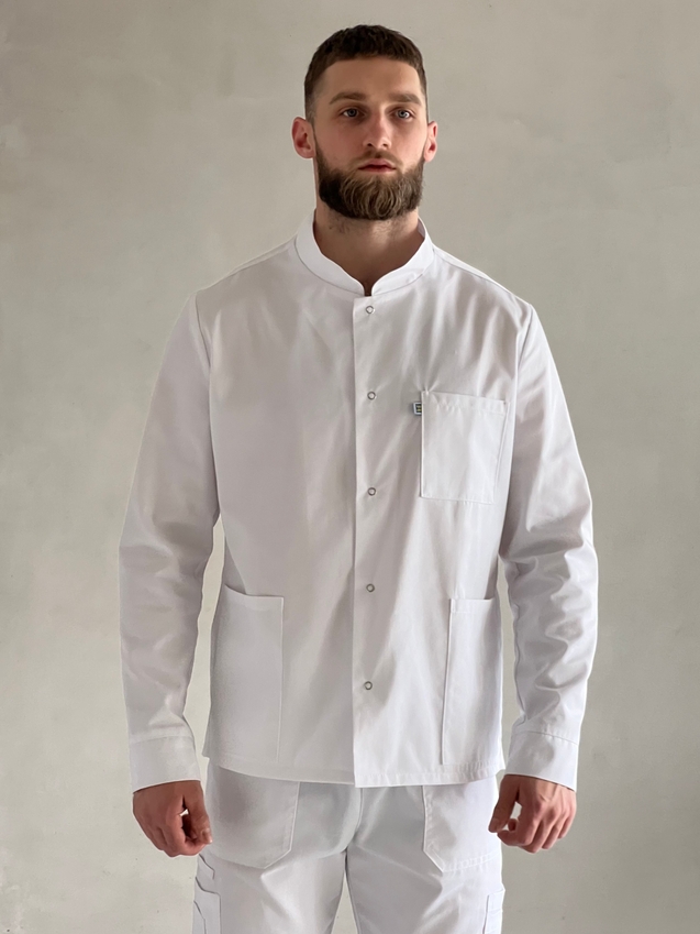 Чоловіча медична куртка 24-03 біла