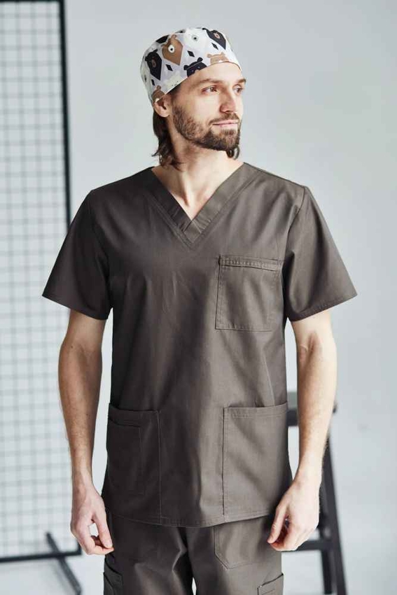 Мужская хирургическая куртка 14-02 коричневая