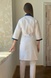 Жіночий медичний халат 10-04 з синім оздобленням