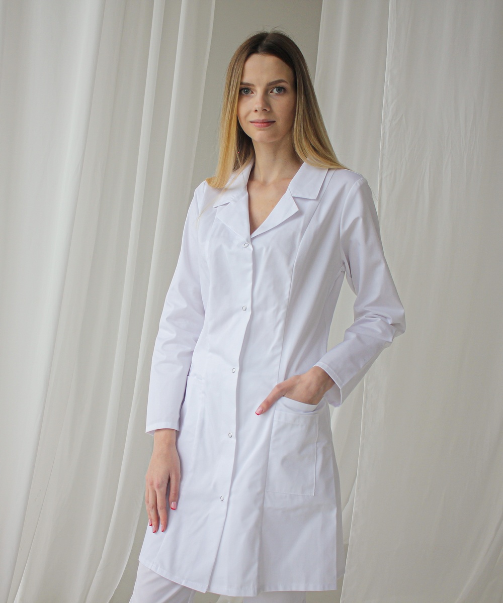 Жіночий халат медичний 08-04 білий