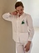 Медицинский костюм 20-04 белый с вышивкой Облачко