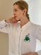 Медичний костюм 20-04 білий з вишивкою Хмарка