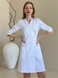 Жіночий медичний халат на запах 10-03 з вишивкою