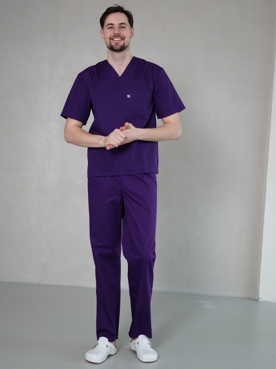 Мужской хирургический костюм 13-06 фиолетовый
