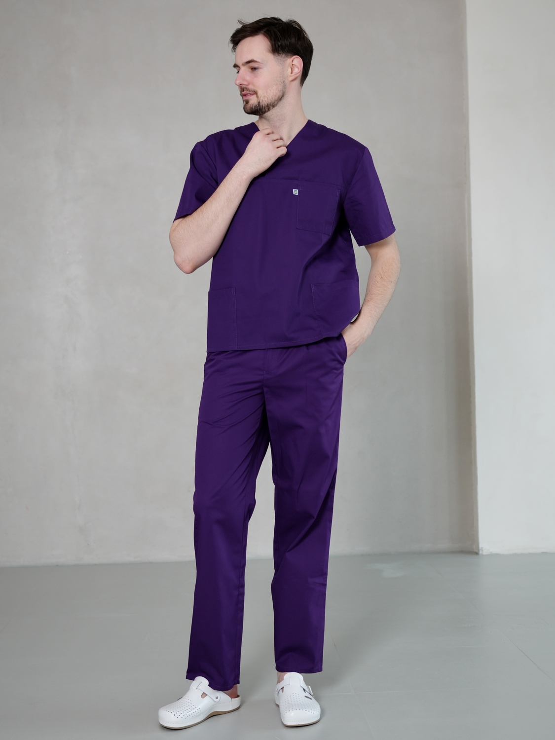 Чоловічий хірургічний костюм 13-06 фіолетовий