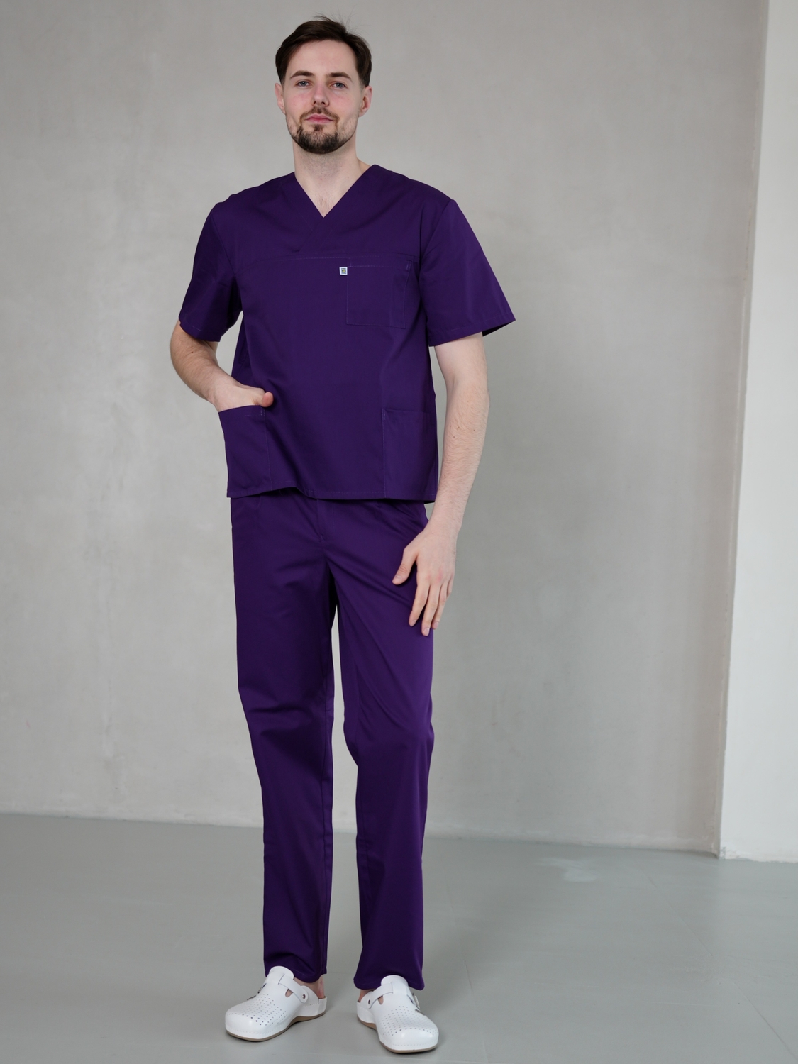 Мужской хирургический костюм 13-06 фиолетовый