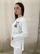 Біла медична куртка арт.20-08 з вишивкою рентген