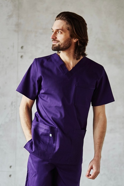 Мужская хирургическая куртка 14-02 фиолетовая