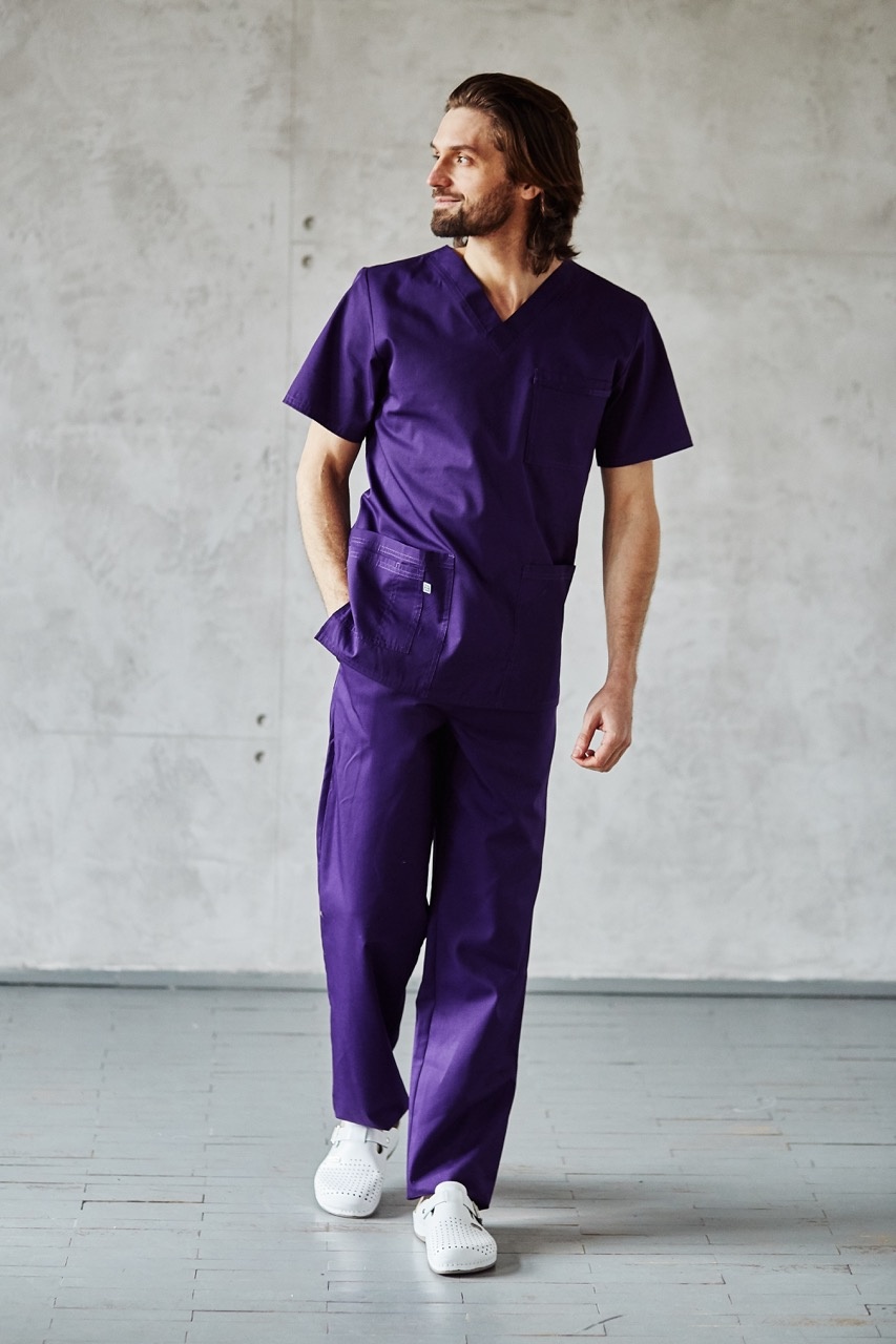 Чоловіча хірургічна куртка 14-02 фіолетова