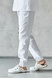 Чоловічі медичні брюки джогери 20-06 білі