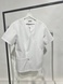 Медична куртка жіноча біла з вишивкою Лотос 13-07