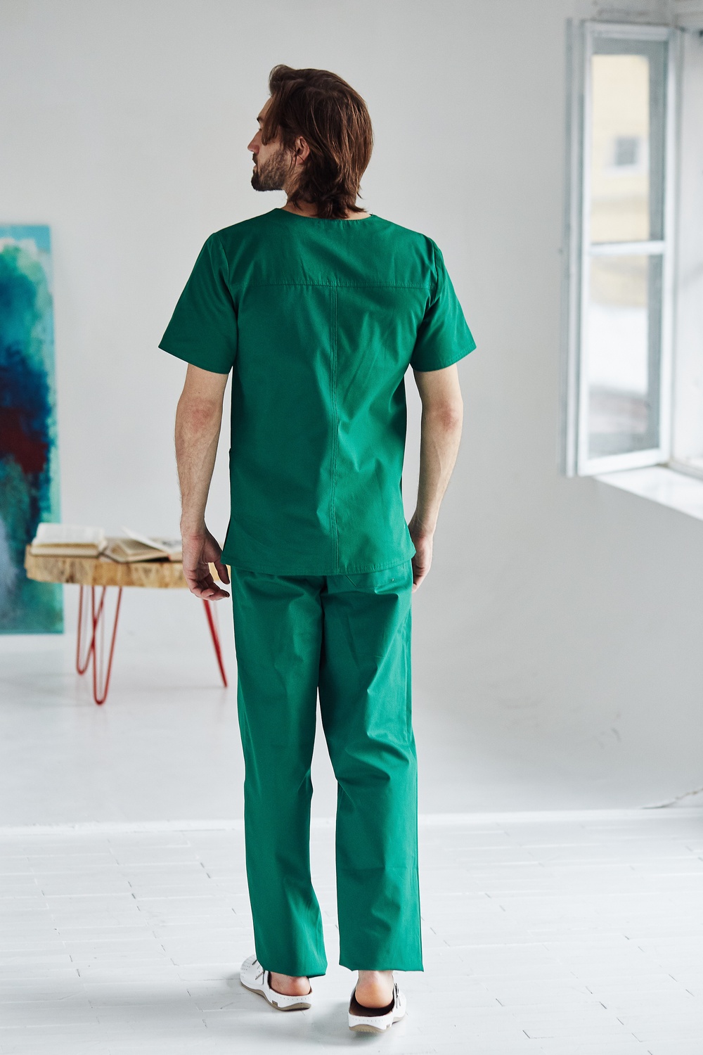 Зеленый хирургический костюм 13-06