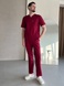 Мужской хирургический костюм 13-06 бордовый