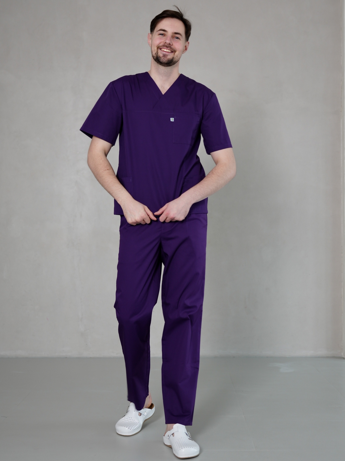 Чоловіча хірургічна куртка 13-06 фіолетова