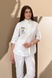 Медицинская куртка арт.17-02 белого цвета, вышивка "Снуппи"
