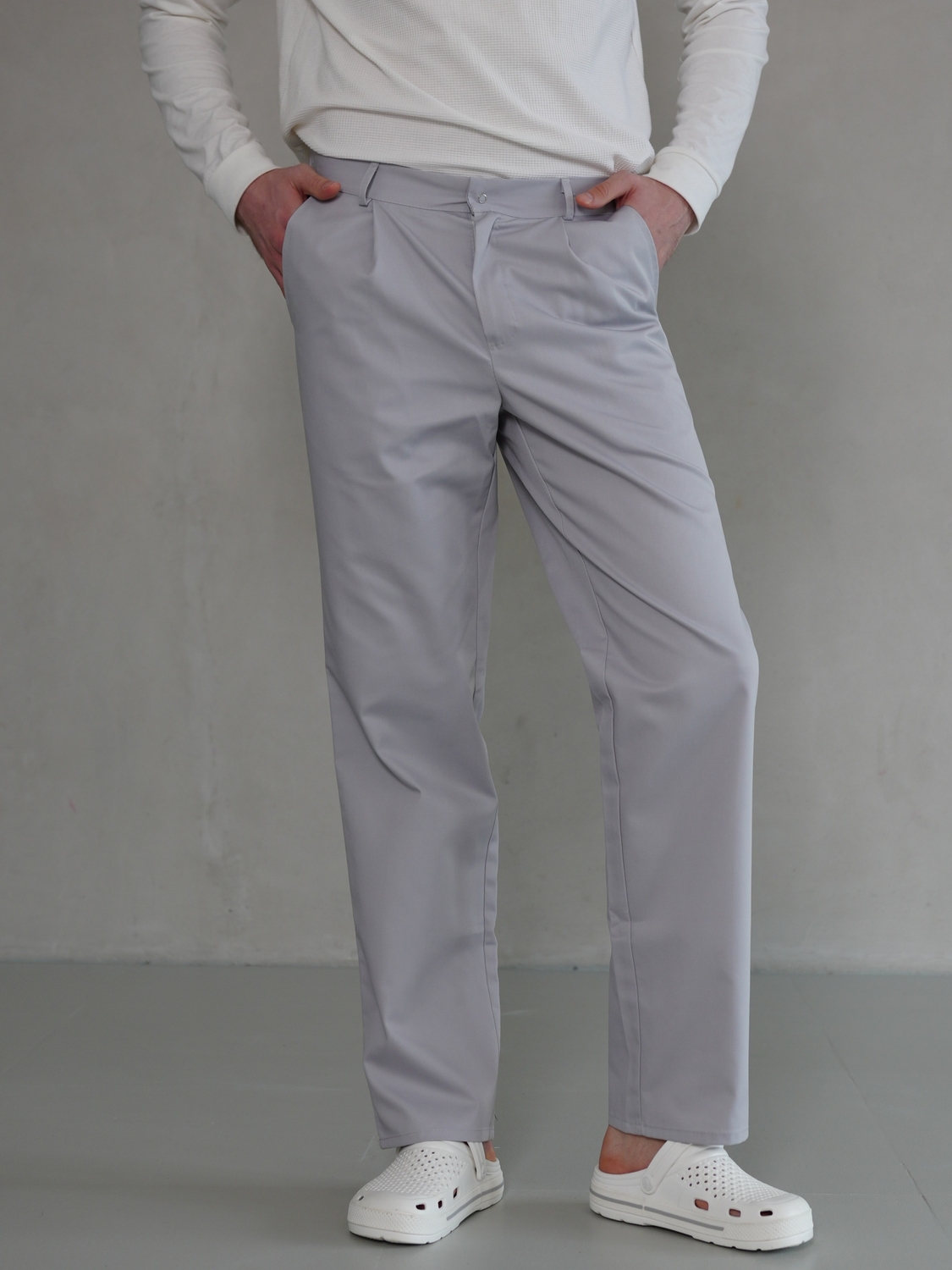 Чоловічі медичні брюки сірі МШ-05