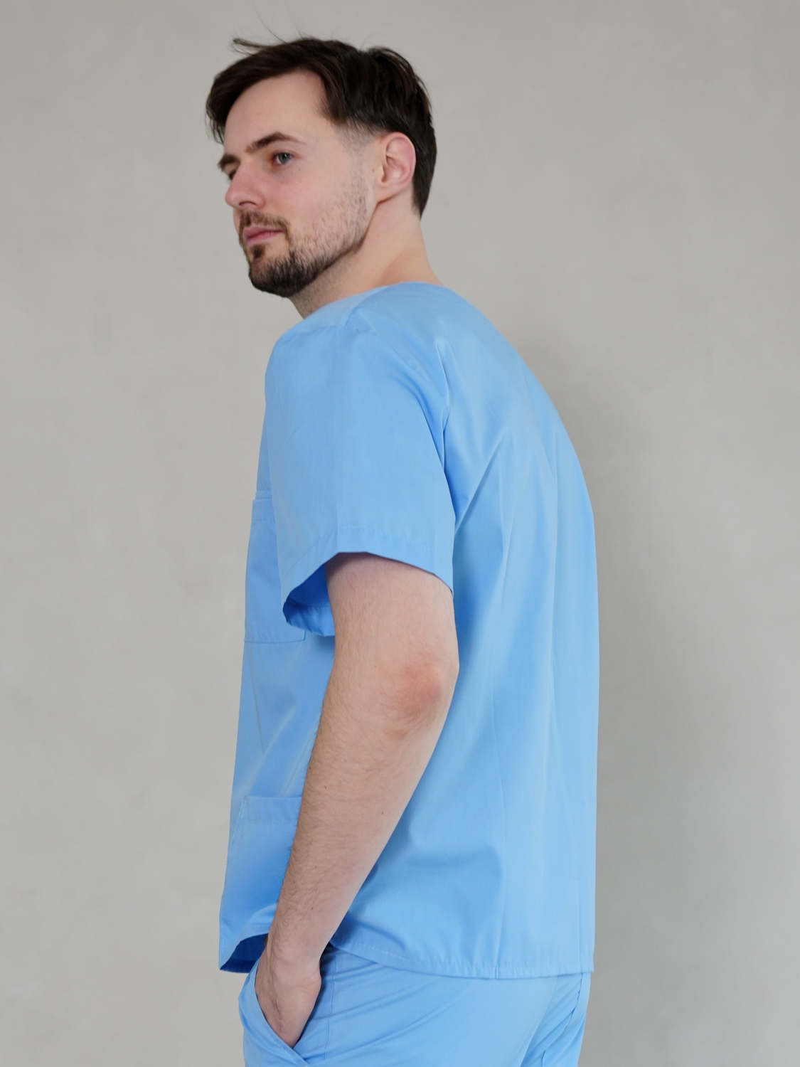 Чоловіча хірургічна куртка 13-06 блакитна