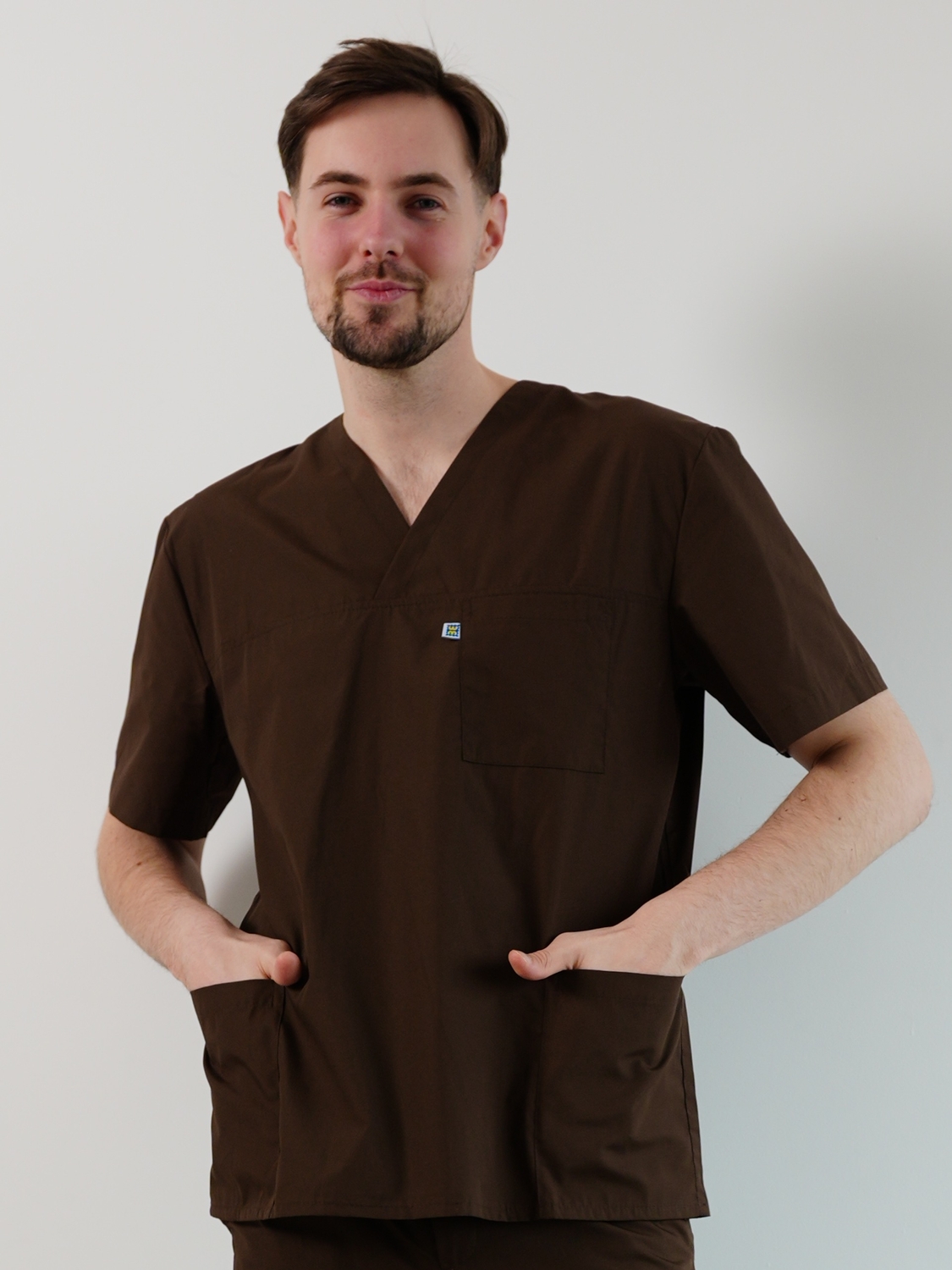Чоловіча хірургічна куртка 13-06 коричнева