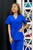 Женская медицинская куртка с коротким рукавом 19-01 синяя
