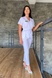 Жіночий медичний костюм на запах з рюшами 20-01 білий