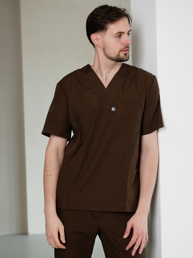 Мужская хирургическая куртка 13-06 коричневая