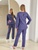 Медичний костюм 20-08 з вишивкою Пантера фіолетовий