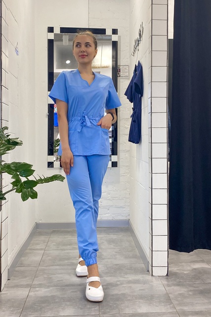 Жіночий хірургічний костюм 19-01 блакитний