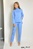 Женский медицинский костюм с длинным рукавом 19-12 голубой