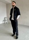 Мужской медицинский костюм 24-01 черный с вышивкой желтый Smile