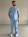 Чоловіча хірургічна куртка 14-02 блакитна