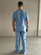 Чоловіча хірургічна куртка 14-02 блакитна
