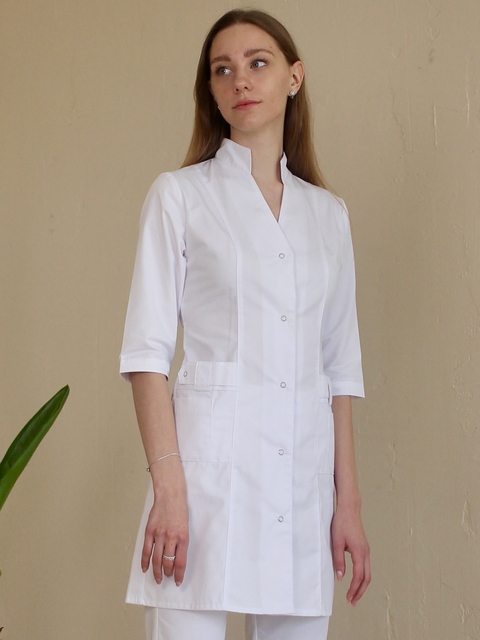 Медичний халат жіночий білий 11-04