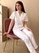 Медичний костюм жіночий білий 15-03