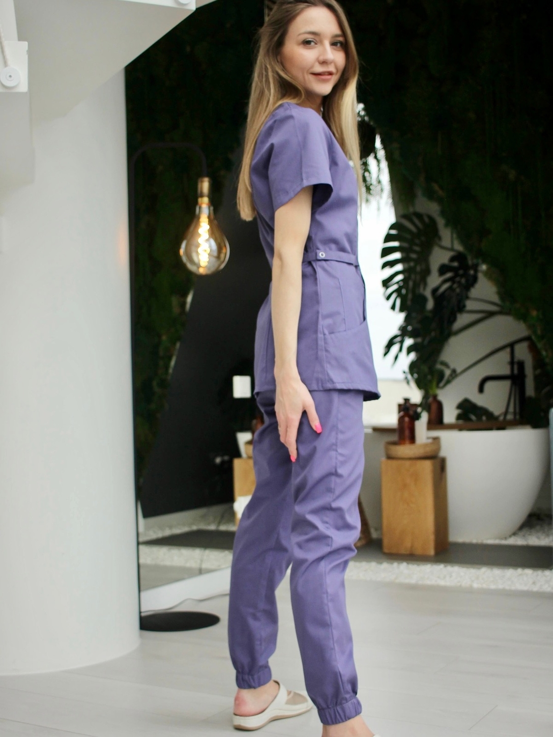 Жіночий хірургічний костюм 15-03 фіолетовий