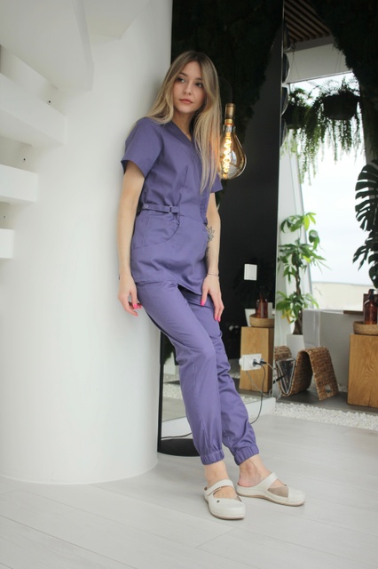 Жіночий хірургічний костюм 15-03 ніжно фіолетовий